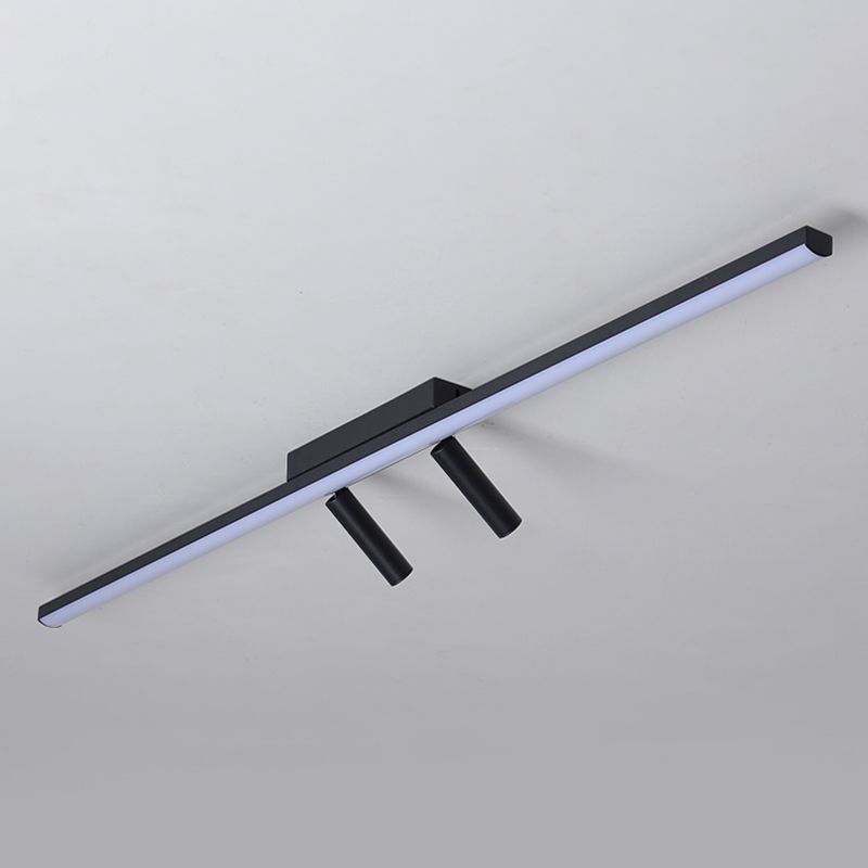 Éclairage encastré semi-LED moderne à 2 lumières pour porche, éclairage linéaire, style concis