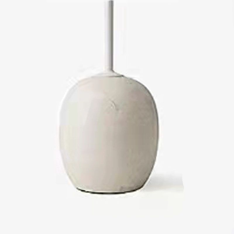 Mid-Century 17.7"/19.6" Metal Round Top Side Table Marble Pedestal End Table