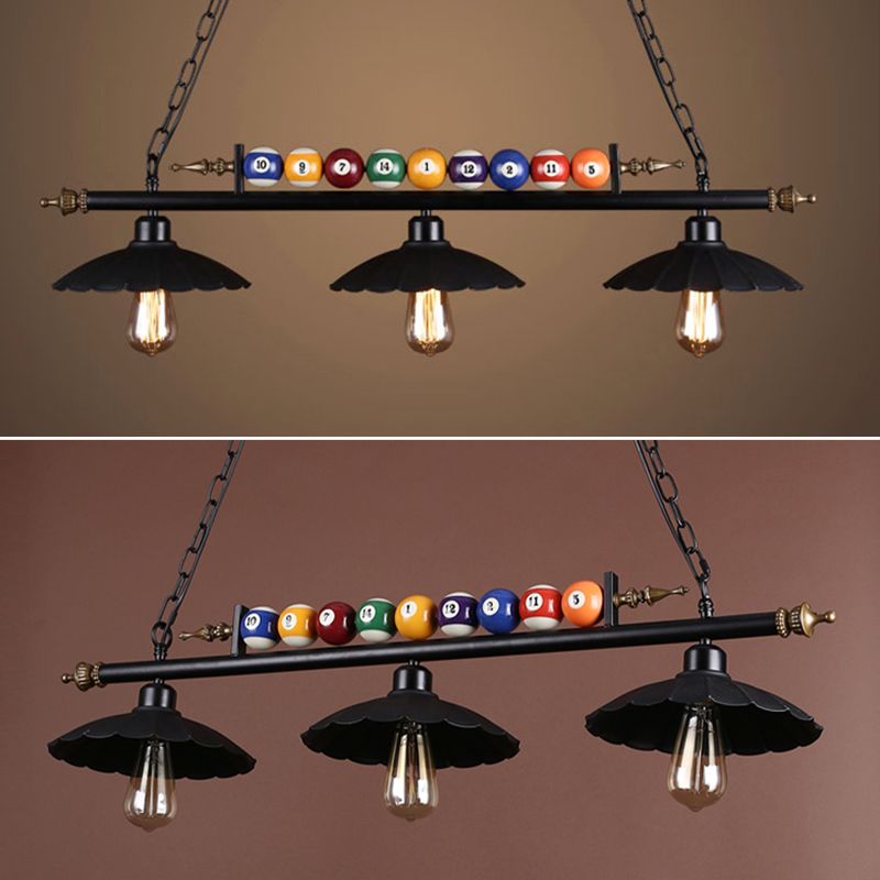American Style Metal Chandelier Multi Light Hanging Light for Billiard Shop