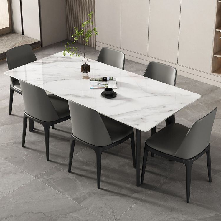 Contemporary Style Sintered Stone Dining Table Set 1/4/5/7 Pieces Dining Set for Home