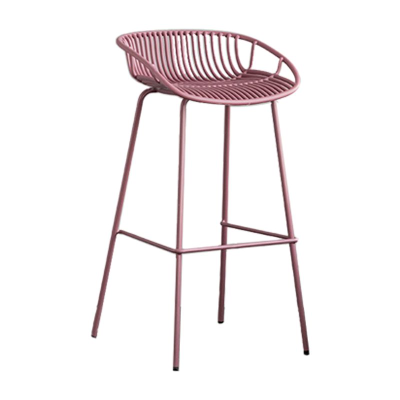 Contemporary Metal Bar Stool Plastic Counter Stools for Home Use