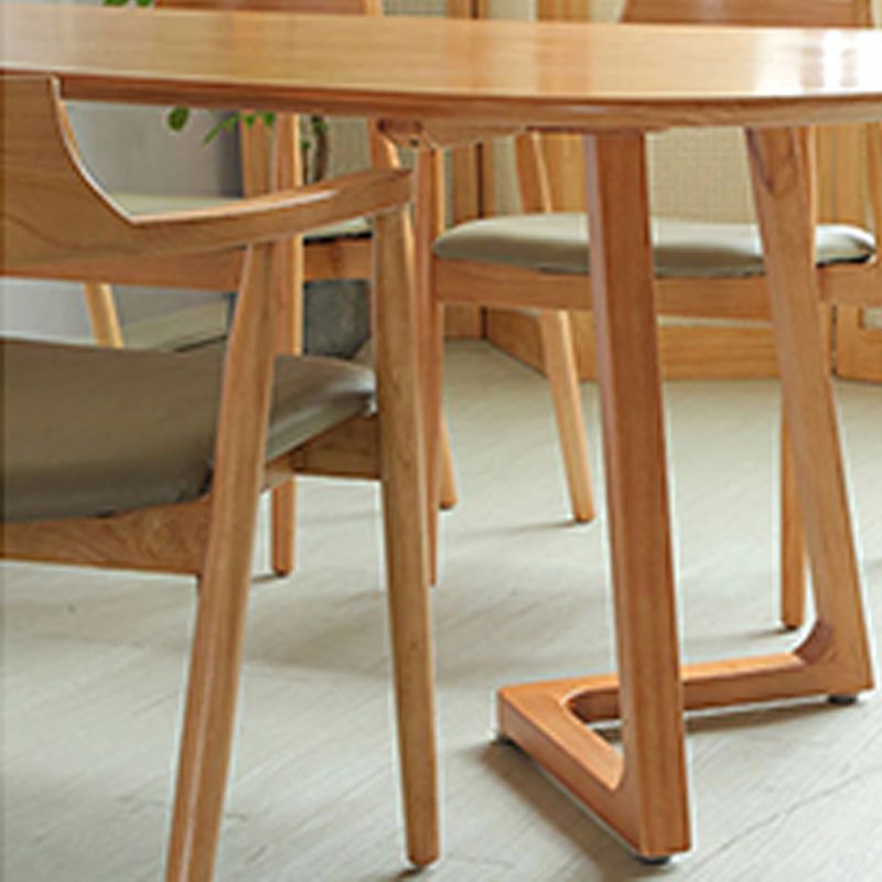 Contemporary Oval Dining Table Solid Wood Dining Table for Home Use