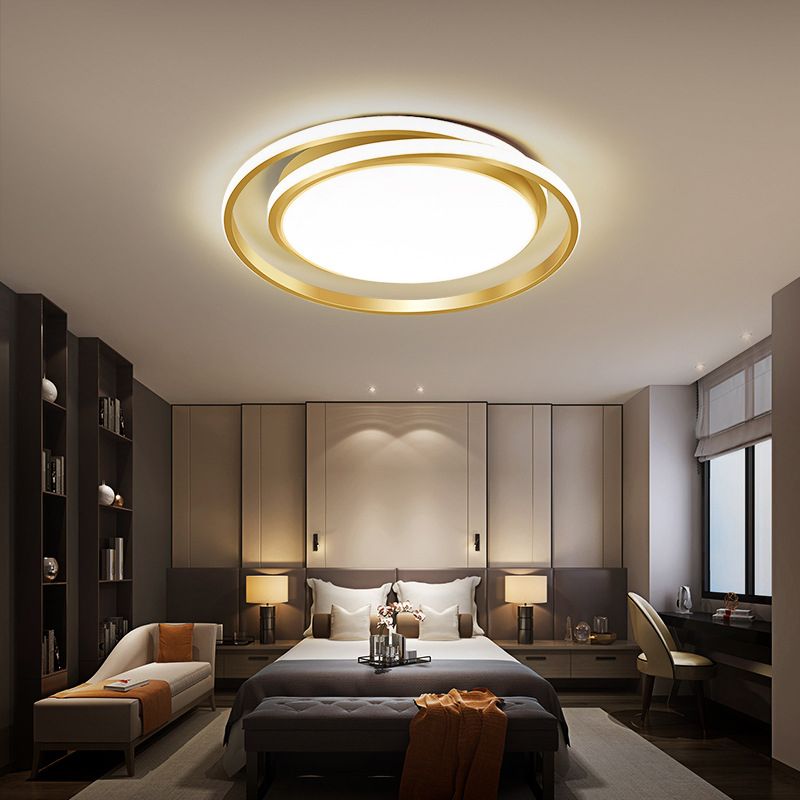 Cerchio Anello Flush Montaggio Soffitto Light Moderno Semplicità Soffitto Montaggio Luce Fissaggio per Bedroom