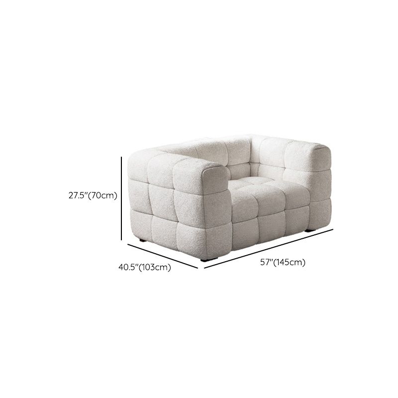 Contemporary Biscuit Back Sofa Tuxedo Arm Loveseat for Living Room