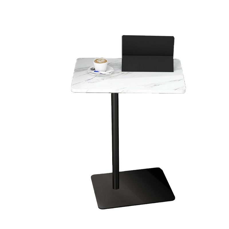 Modernistic Slate Top Side Table Rectangular Metal C Side Table