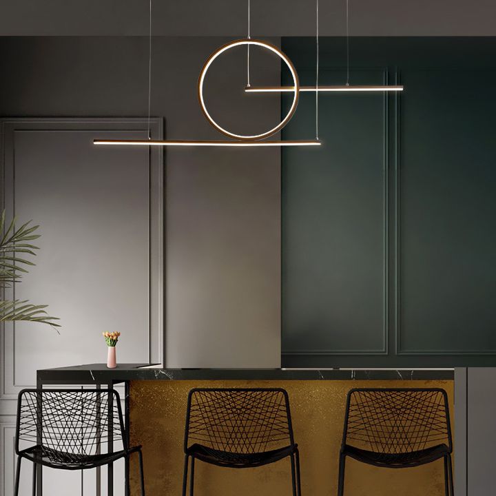 Ring Island Lighting Fixtures Aluminum Minimalism Pendant Lighting Fixtures for Restaurant