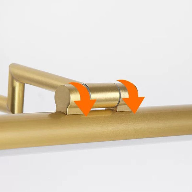 Modern Style Strip Shape Wall Sconce Metal 1 Light Sconce Light for Bathroom