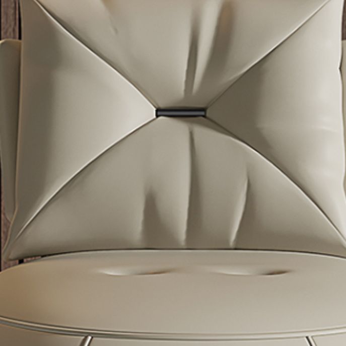 Solid Color Lounge Chair Living Room Round Base Side Fixed Back Chair