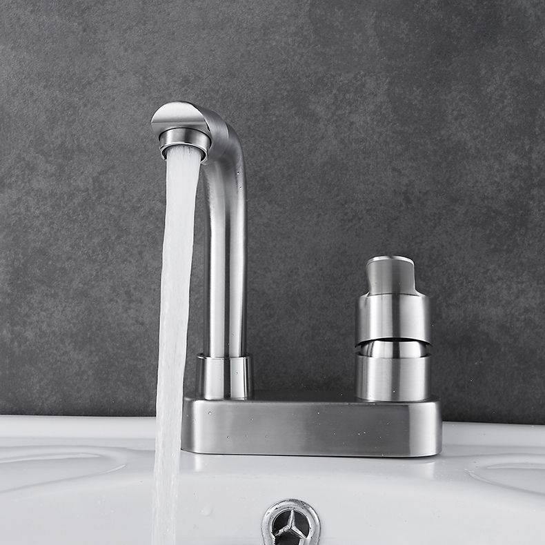 Bathroom Sink 304 Stainless Steel Center Faucet, Single Handle Bathroom Vanity Faucet