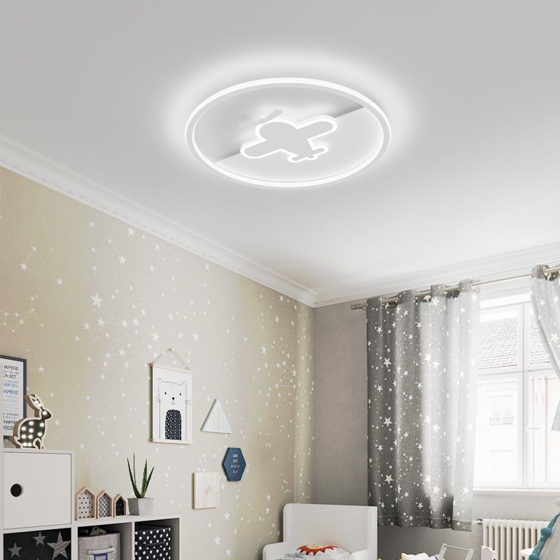 LED-plafondlamp van wit metaal, moderne stijl, inbouwlamp voor woonkamer
