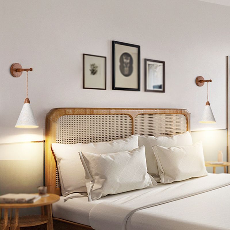 Contemporary Metal Wall Sconce Lighting Cone Shape Wall Lamp for Living Room