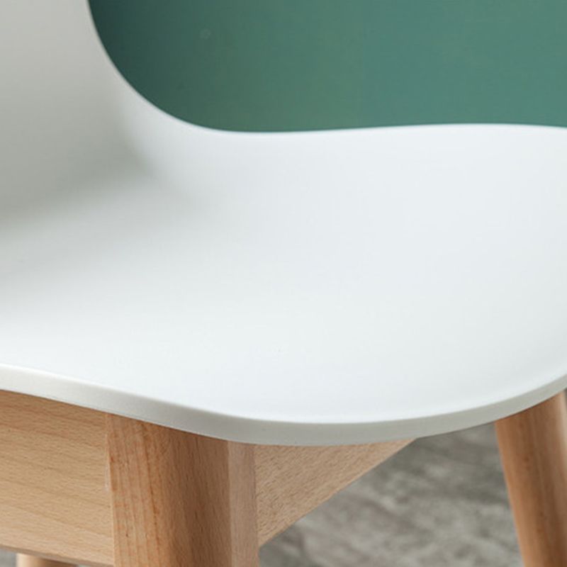 Natural Beech Legs Side Chair Scandinavian Armless Dining Chairs
