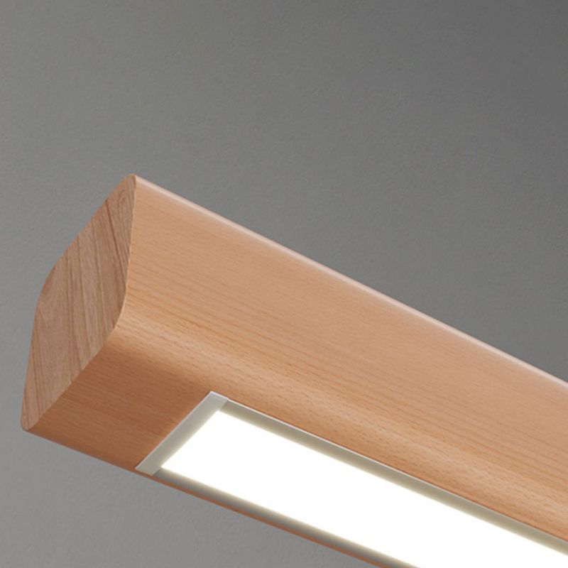 Luci da parete di vanità lineari in stile moderno legno 1 luci specchio da toeletta leggero