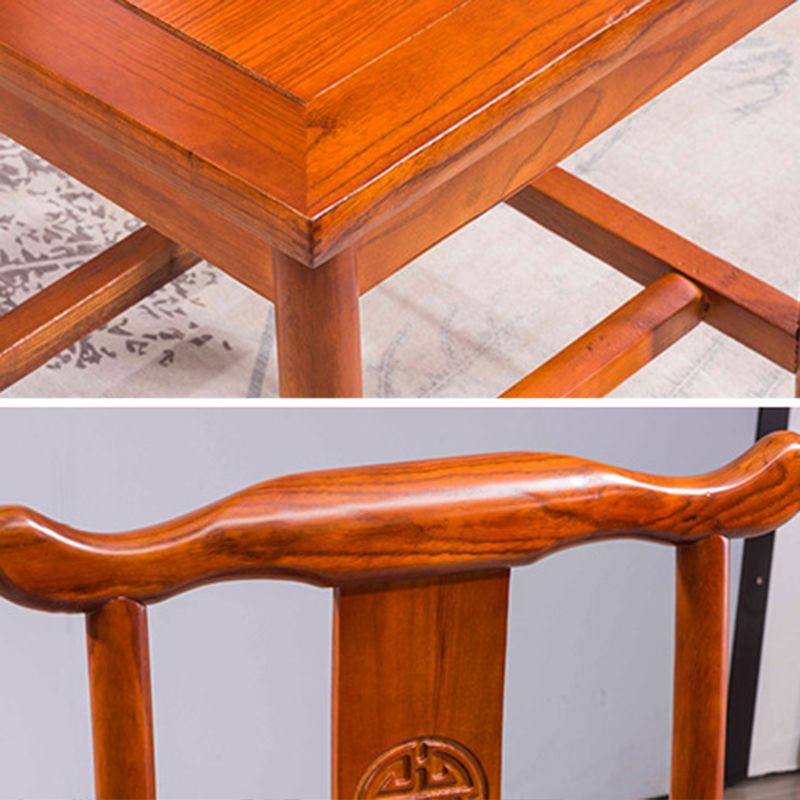 Traditional Style Solid Wood Side Chair Matte Finish Slat Back Dining Chair