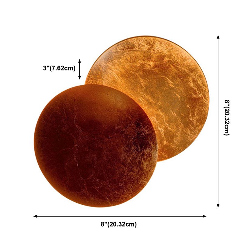 LED Rotatable Wall Light Fixture Modern Style Round Shape Wall Sconce Lamp for Bedroom