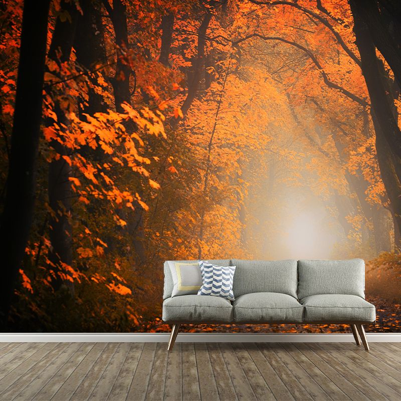 Autumn Forest Scenery Wall Covring for Girls' Bedroom Home Decor, Waterproofing