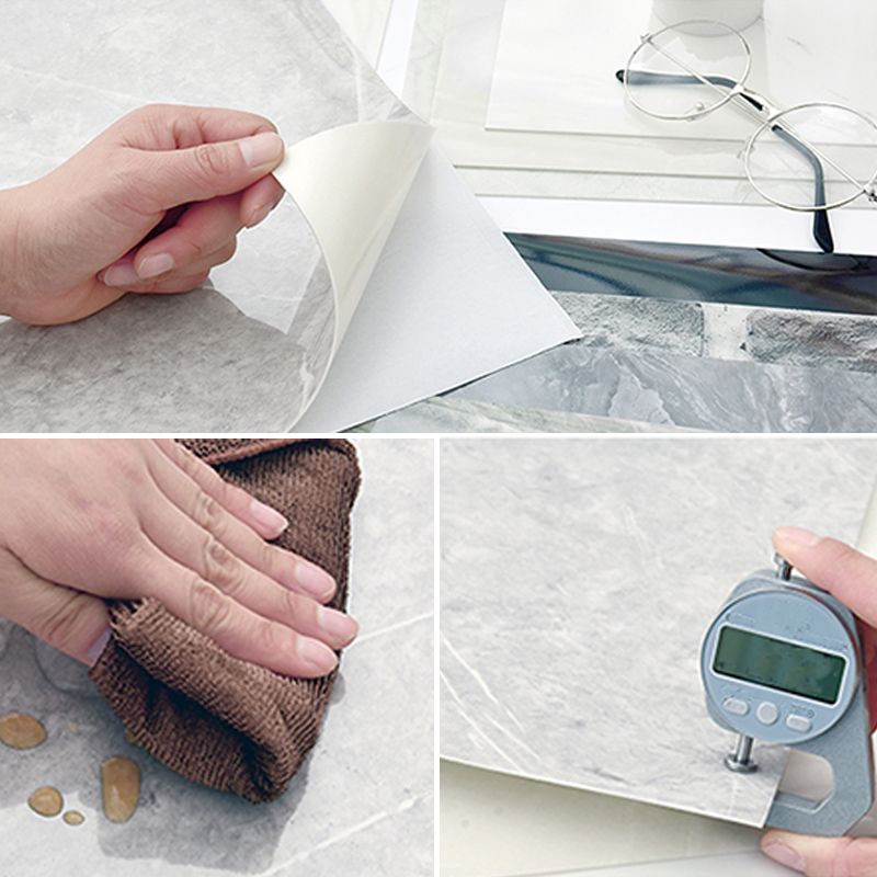 Rectangular Fire Resistant Tile PVC Singular Peel & Stick Tile for Backsplash Wall