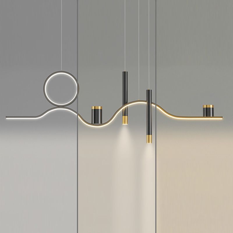 Nordic Linear Island Light Metal 39,5 "PENDANT ISLO