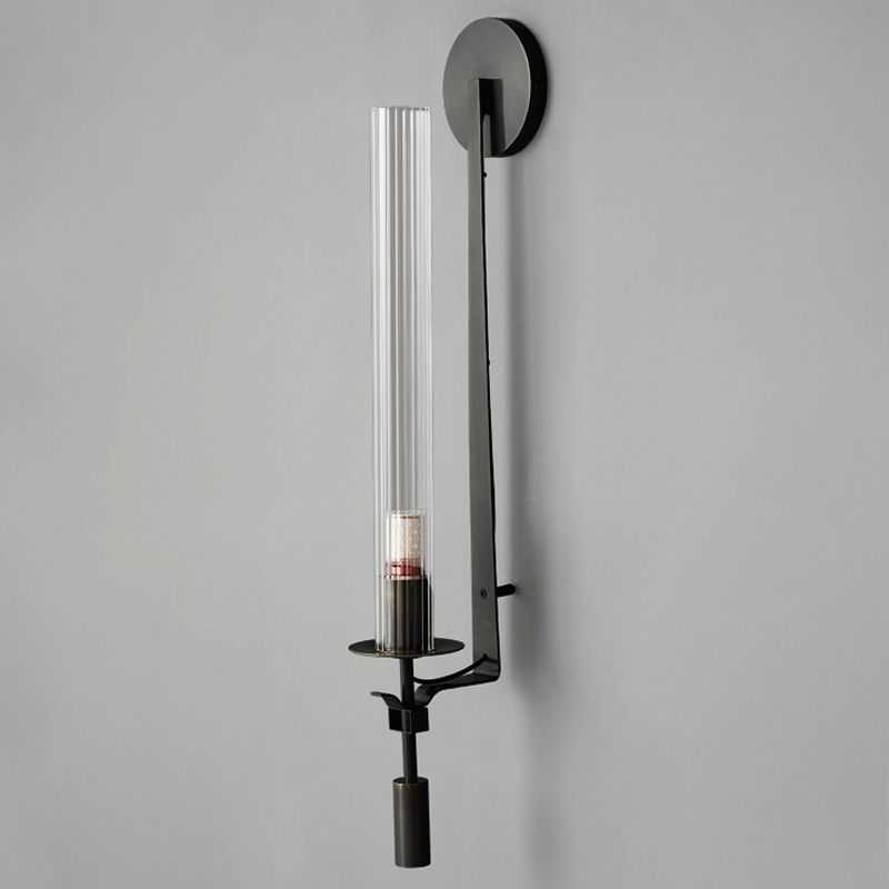 Modern Style Cylinder Shade Wall Light Metal 1 Light Sconces for Bedroom