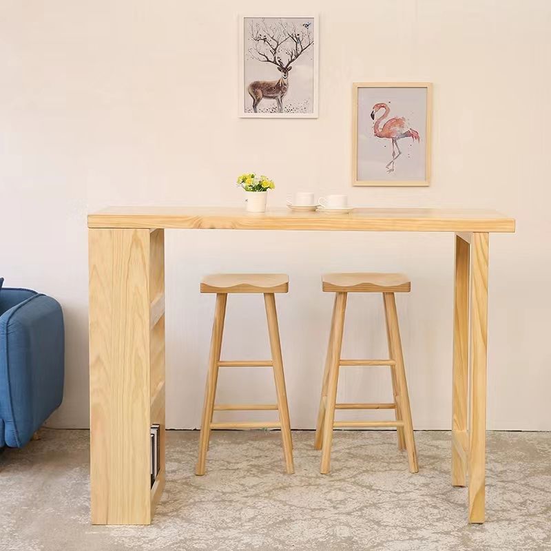 Industrial Counter High Stool Solid Wood Backless Counter-high Stool
