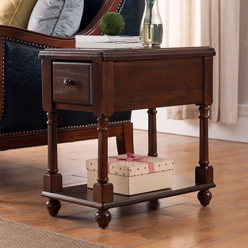 22.8" Tall 4 Legs End Table Contemporary Rectangular Side Table