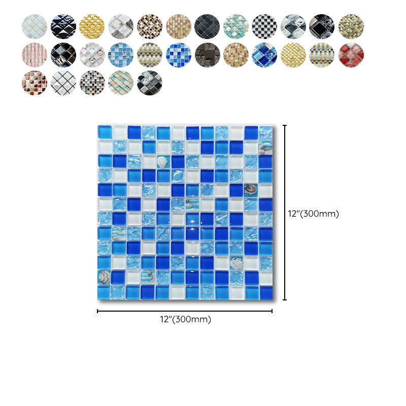 Glass Mosaic Tile Square Shape Wall Tile with Fade Resistant