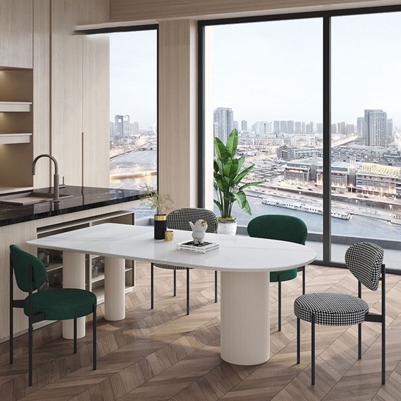 Free Form Dining Table Modern Sintered Stone Dining Table for Kitchen