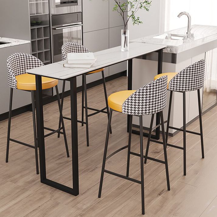 Modern Rectangle Sintered Stone Table Dining Bar Counter Table for Kitchen