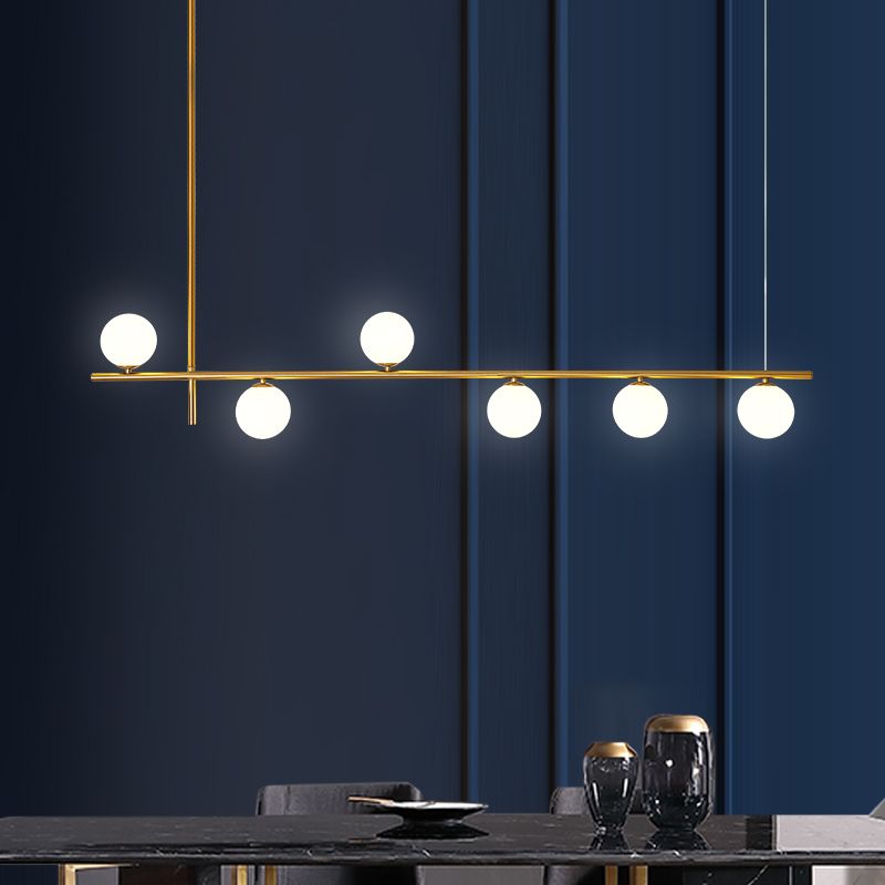 Zeitgenössischer Anhänger Lichter Sphere Glass Island Kronleuchter für Küche