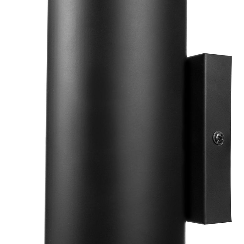 23,5 "/27,5" Weite Rohrwandleuchte Moderne Metallic 1/2-Licht schwarze Leuchtenleuchte für Wohnzimmer