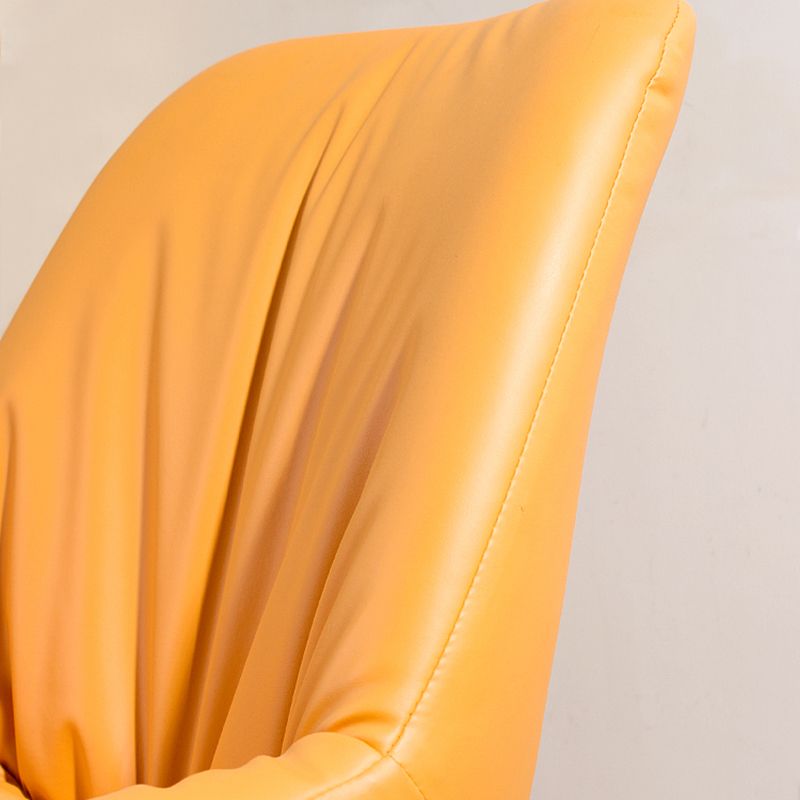 Industrial 23.6"Wide PU Leather Fixed Back Sponge Armless Chair