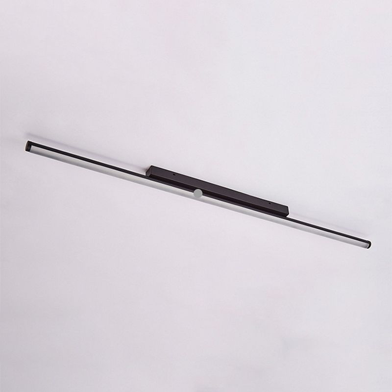 Acrylic Black LED Ceiling Light in Modern Minimalist Style Aluminium Linear Flush Mount