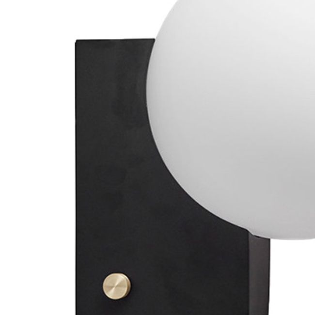 Contemporary Vanity Light White Glass Shade Wall Light Sconce for Washroom