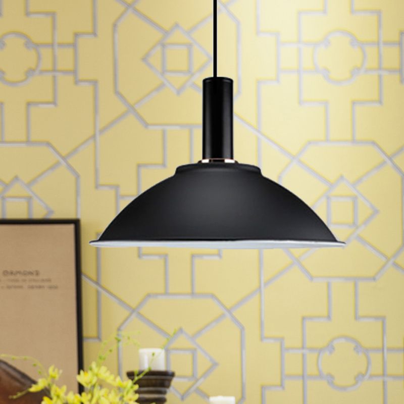 Pendre de bol contemporain 11 "/ 14" de large 1 ampoule en aluminium suspendu pour galerie