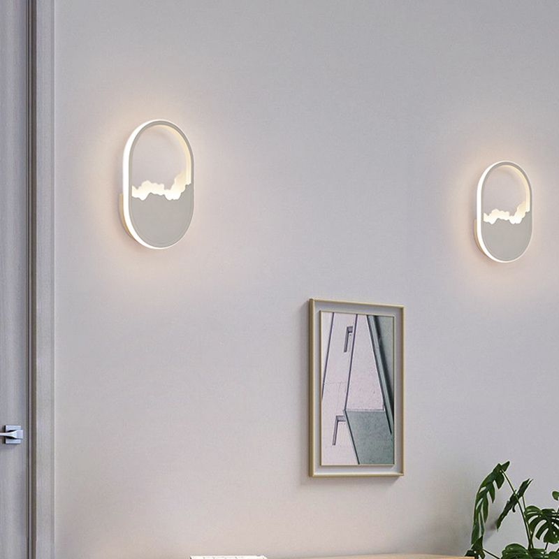 Modern Wall Mount Lighting Minimalist Metallic LED Hallway Surface Wall Sconce