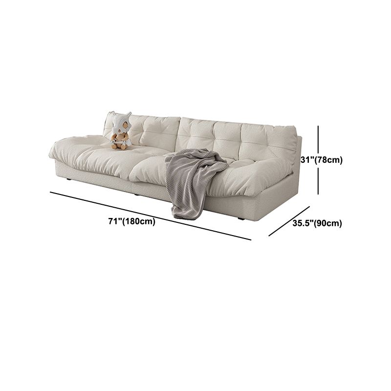 35.43" W x 30.70" H Armless Sofa Contemporary Standard Sofa with Biscuit Back