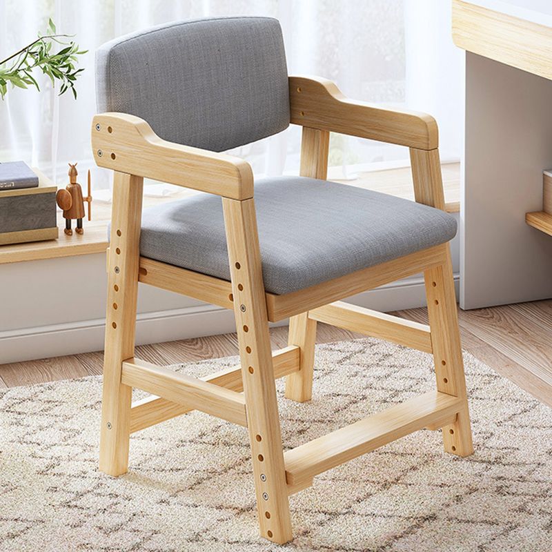 Chaise moderne d'intérieur et d'extérieur en bois, chaise simple à dossier ouvert avec accoudoirs
