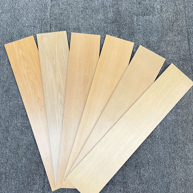 Modern Style Floor Tile Solid Color Straight Edge Wooden Effect Rectangle Floor Tile