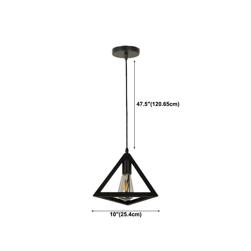 Geometric Island Light Industrial Hanging Lighting Fixture for Dining Room