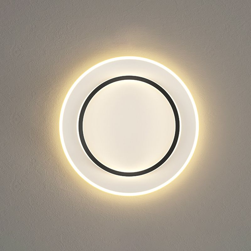Modern Round Flush Light Fixtures Metal 2 Light Flush Mount Ceiling Fixture