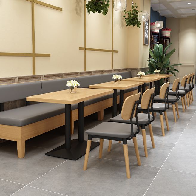 Mesa de comedor de estilo industrial, colección de comedor de madera maciza de pino para interiores