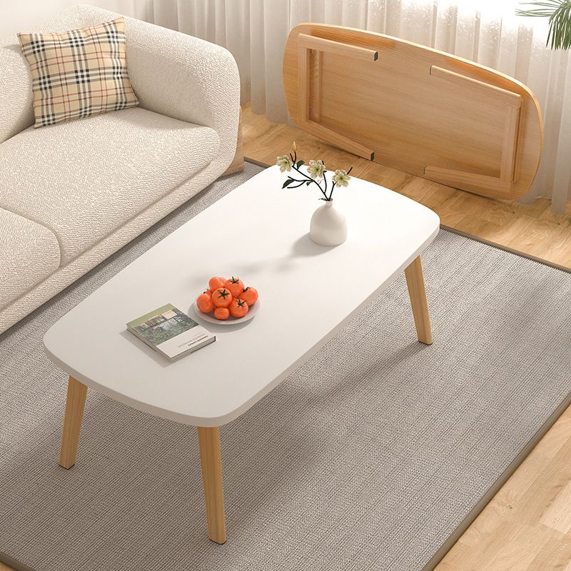 16"H Contemporary Coffee Table Folding Wooden Coffee Cocktail Table