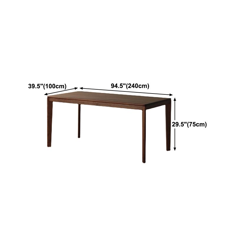 Contemporary Style Dining Table Rectangle 4 Legs Furniture for Dining Room Home