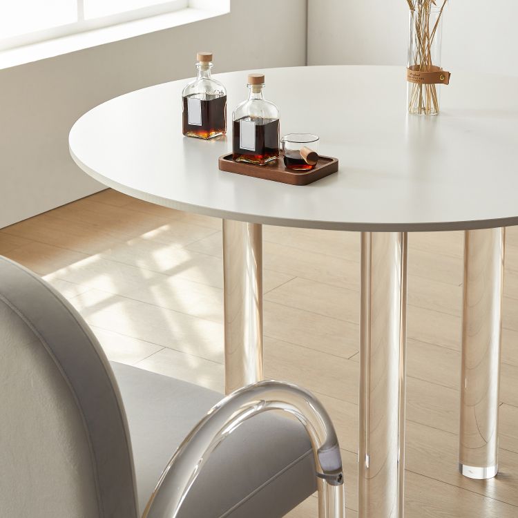 Modern Dining Set 1/2/3/4 Pcs Acrylic Frame Dining Table and Chairs