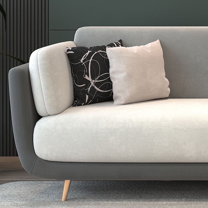 Scandinavian Hair Pin Legs Sofa Pillow Top Arm Seating for Apartment