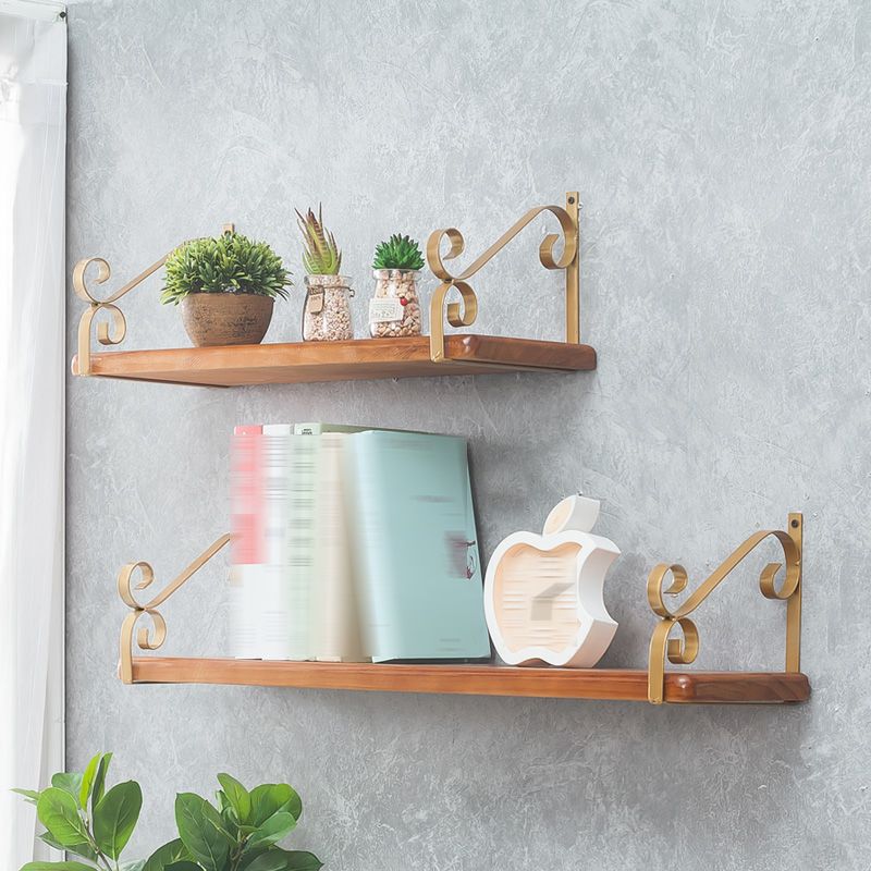 Modern Style Wooden Bookshelf Wall Mounted Shelf Bookcase for Home