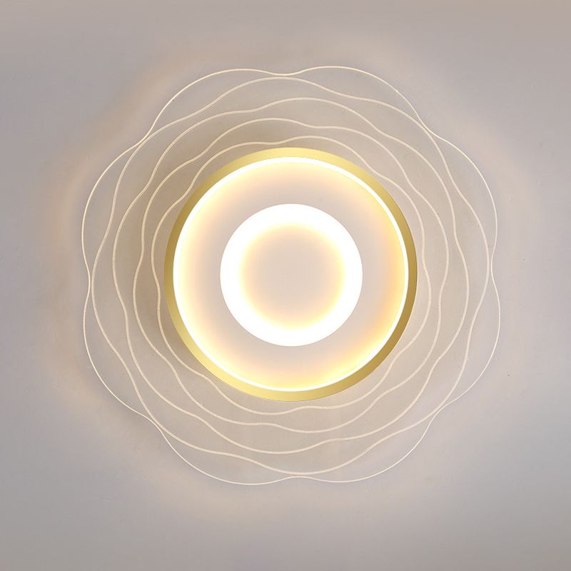 Bloem Flush Mount Plafond Licht Acryl Modern Eenvoud Flush Mount Plafond licht voor slaapkamer
