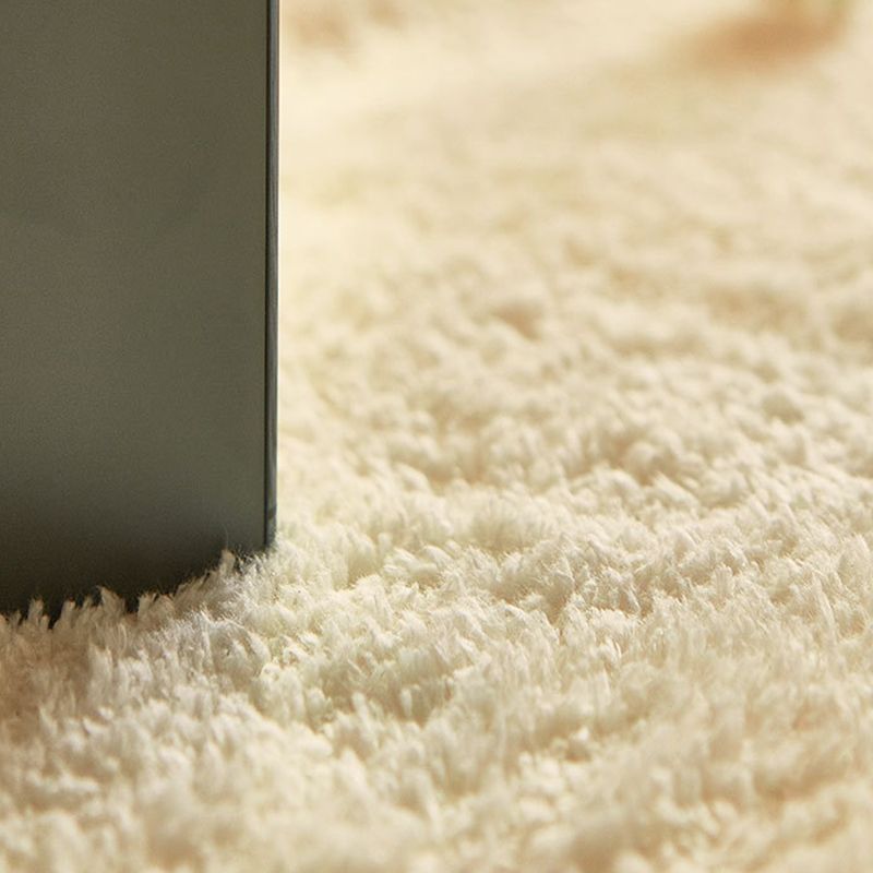 White Color Lump Carpet Polyester Casual Carpet Washable Carpet for Drawing Room