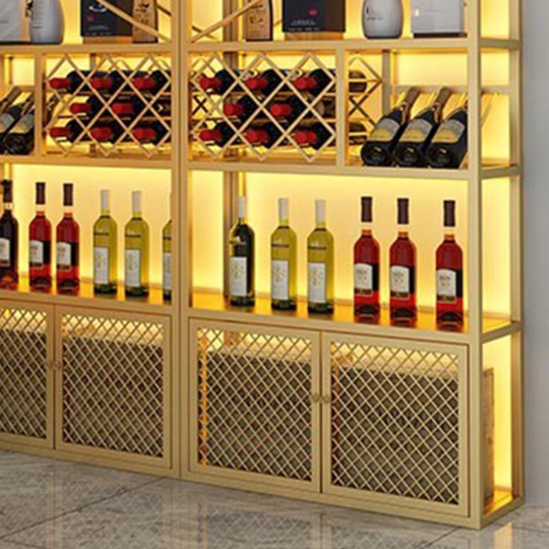 Gold Metal Wine Rack Bottle Freestanding with Shelf Wine Bottle Rack