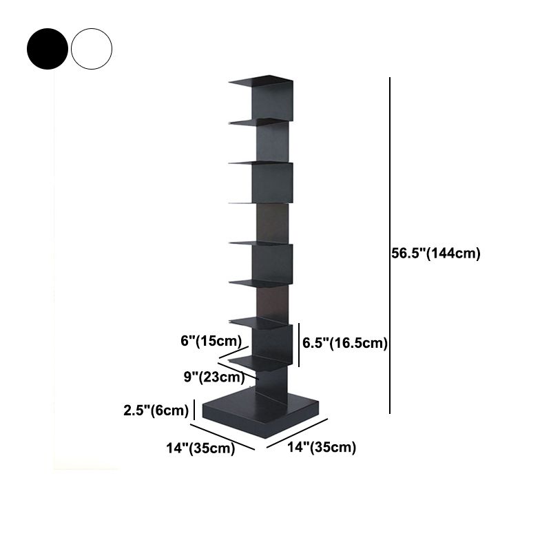 Libreria moderna in acciaio inossidabile scaffale verticale per la sala da studio